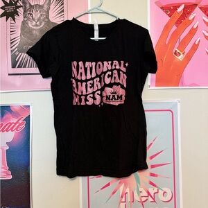 💰Black National American Miss T-Shirt